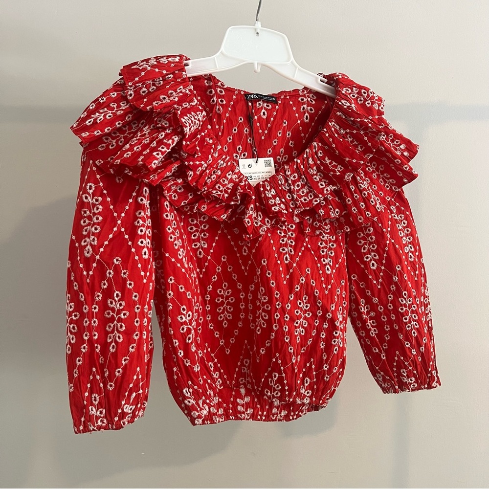 ZARA | Red Woman’s Shirt Long Sleeve